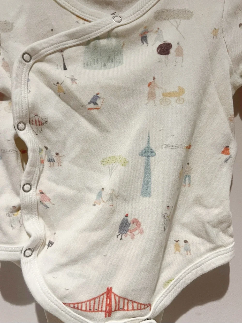 Pehr Explore the World Organic Cotton Wrap Bodysuit
